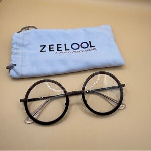 Zeelool Black Round Glasses, No Prescription